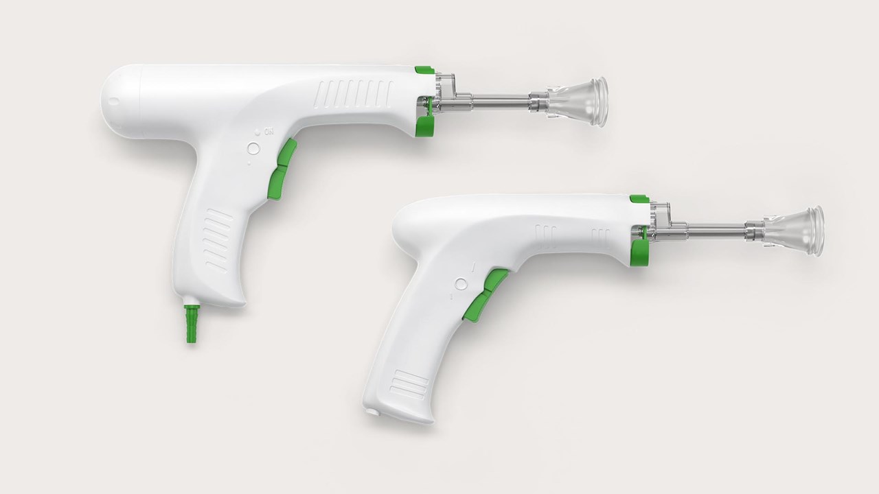 Mölnlycke® Pulsed Lavage spolsystem med högt tryck och två hastigheter – finns i nätdriven och batteridriven version